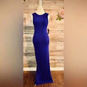 NWT Lulu’s Navy Blue Maxi Dress (with POCKETS!)
